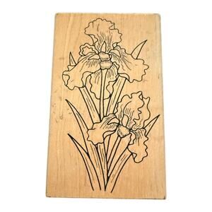 Great Impressions Flowers Iris H80 Rubber Stamp